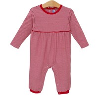 Trotter Street Kids Bennett Romper - Red Stripe