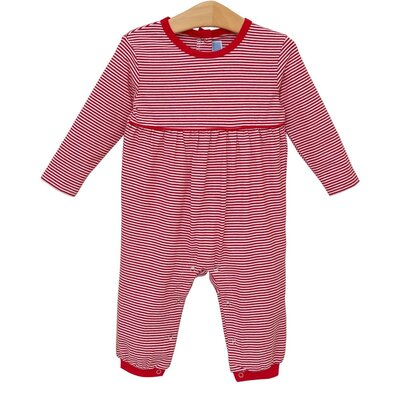 Trotter Street Kids Bennett Romper - Red Stripe