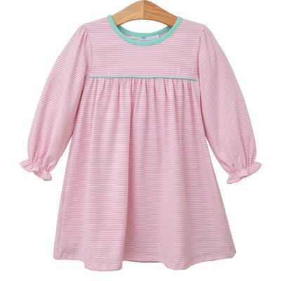Trotter Street Kids Ellie Dress - Light Pink Stripe/Mint