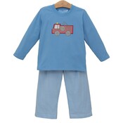 Trotter Street Kids Fire Truck Pant Set