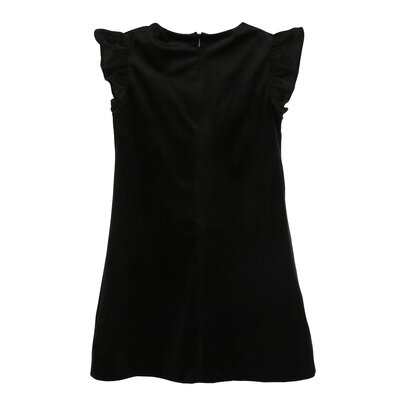 Luli & Me Black Deluxe Velvet Shift Dress