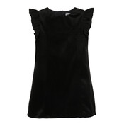 Luli & Me Black Deluxe Velvet Shift Dress