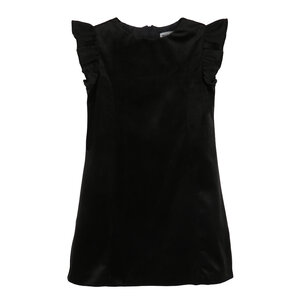 Luli & Me Black Deluxe Velvet Shift Dress