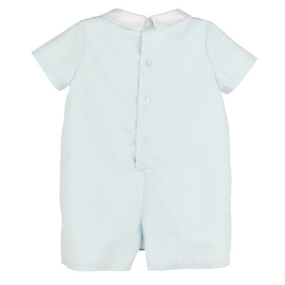 Luli & Me Blue Classic Smock Boy Bubble