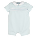 Luli & Me Blue Classic Smock Boy Bubble