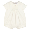 Luli & Me Blue Honeycomb Smock Boy Bubble