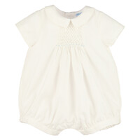 Luli & Me Blue Honeycomb Smock Boy Bubble