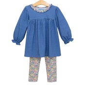 Trotter Street Kids Floral Ruffle Pants Set
