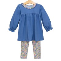 Trotter Street Kids Floral Ruffle Pants Set