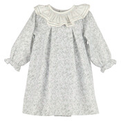 Luli & Me Blue Willow Floral Smock Float