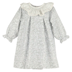 Luli & Me Blue Willow Floral Smock Float