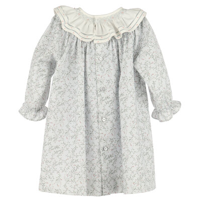 Luli & Me Blue Willow Floral Smock Float