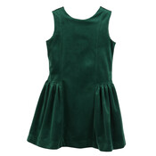 Luli & Me Green Deluxe Velvet Princess Dress