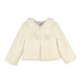 Luli & Me Ivory Cozy Fuzzy Coat