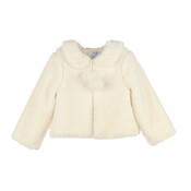 Luli & Me Ivory Cozy Fuzzy Coat