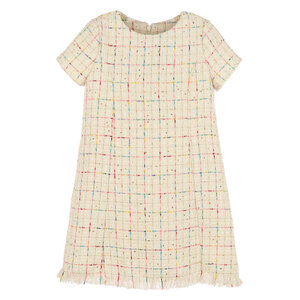 Luli & Me Ivory Tweed Princess Dress