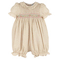 Luli & Me Pink Harvest Floral Smock Bubble