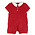 Luli & Me Red Cord Stitches Collar Romper