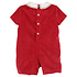 Luli & Me Red Cord Stitches Collar Romper