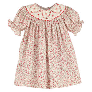 Luli & Me Red Mulberry Floral Bishop