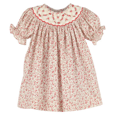 Luli & Me Red Mulberry Floral Bishop