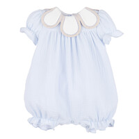 Sophie & Lucas Blue Cuddle Cotton Petal Playsuit