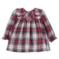 Sophie & Lucas Red Gingerbread Plaid Petal Float