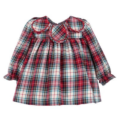 Sophie & Lucas Red Gingerbread Plaid Petal Float