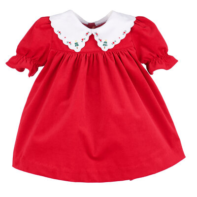 Sophie & Lucas Red Holly Jolly Velvet Miller Dress