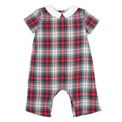 Sophie & Lucas Red Gingerbread Plaid Boy Longall