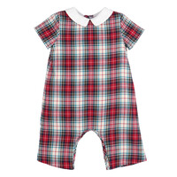 Sophie & Lucas Red Gingerbread Plaid Boy Longall