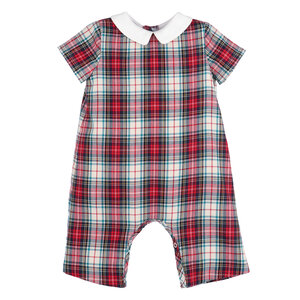 Sophie & Lucas Red Gingerbread Plaid Boy Longall