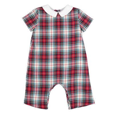 Sophie & Lucas Red Gingerbread Plaid Boy Longall