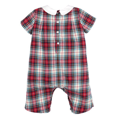 Sophie & Lucas Red Gingerbread Plaid Boy Longall