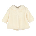 Luli & Me Ivory Cozy Fuzzy Long Coat