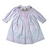 Delaney Nativity Pink Small Gingham Smocked Bishop Dress