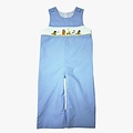 Delaney Nativity Blue Small Gingham Long Jon Jon
