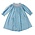 Delaney Tiny Flowers Blue Gingham Smocked Bishop