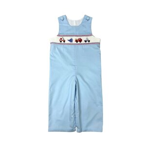Delaney Emergency Vehicles Blue Knit Long Jon Jon