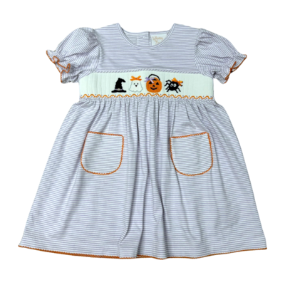 Whimsy Bay Tricks & Treats Knit Smocked Dress