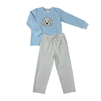 Whimsy Bay Doodle Doggy Pant Set