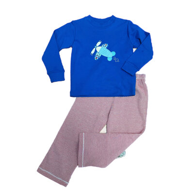 Squiggles Buzz Airplane Crewneck Shirt and Pants Set