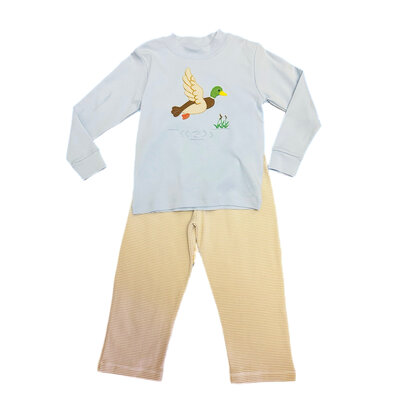Squiggles Up Up and Away Duck Shirt and Pants Set