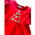 Squiggles Holiday Charms Red LS Tiered Dress