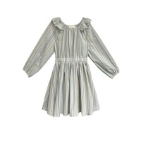 Blue Brooklyn Elastic Wasit Stripe Dress