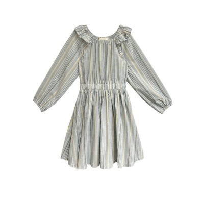 Blue Brooklyn Elastic Wasit Stripe Dress