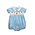 Lulu Bebe Halloween Smocked Boy Bubble Blue Gingham