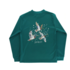 J Bailey Ducks on Teal LS Performance Logo Tee