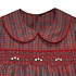 Remember Nguyen Red Plaid Julliette Smocked Bubble
