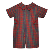 Remember Nguyen Red Plaid Williams Romper